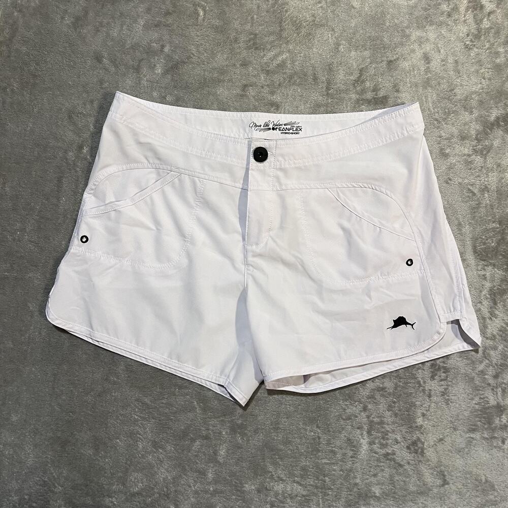 Pelagic Oceanflex Hybrid Shorts Womens 8 White Fishing Water Sport Quick Dry
